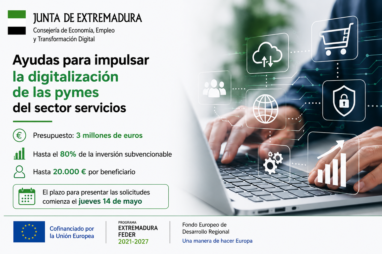 Ayudas a la digitalización de pymes en Extremadura 2026 - Convocatoria oficial Junta de Extremadura gestionada por Proemote